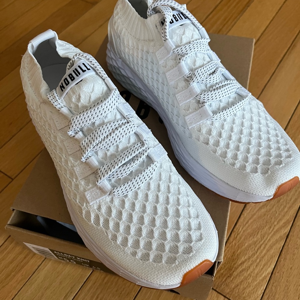 NOBULL White Allday Knit Sneaker Size 7 women’s or 5.5 men’s BNIB